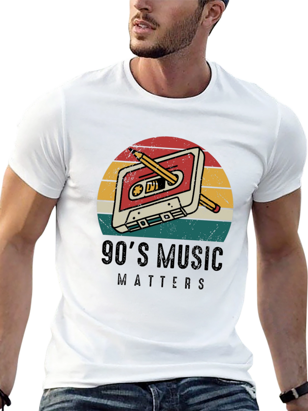 90s Music Matters Retro Cassette Tape T-Shirt
