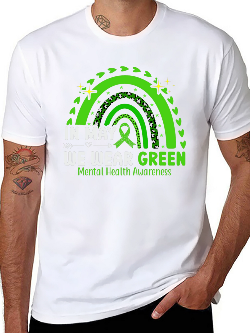 In May We Wear Green Mental Health Awareness T-Shirt