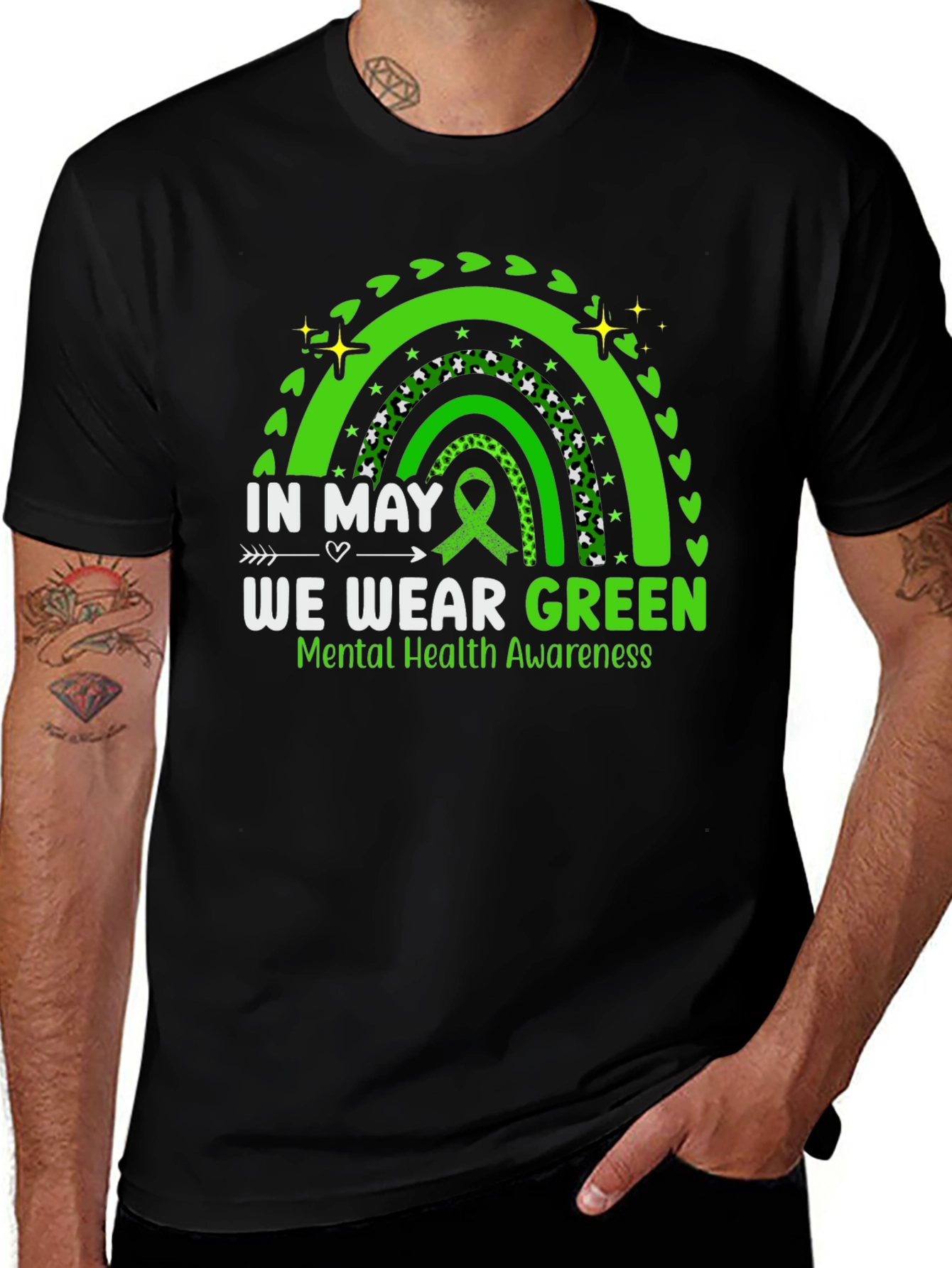 In May We Wear Green Mental Health Awareness T-Shirt