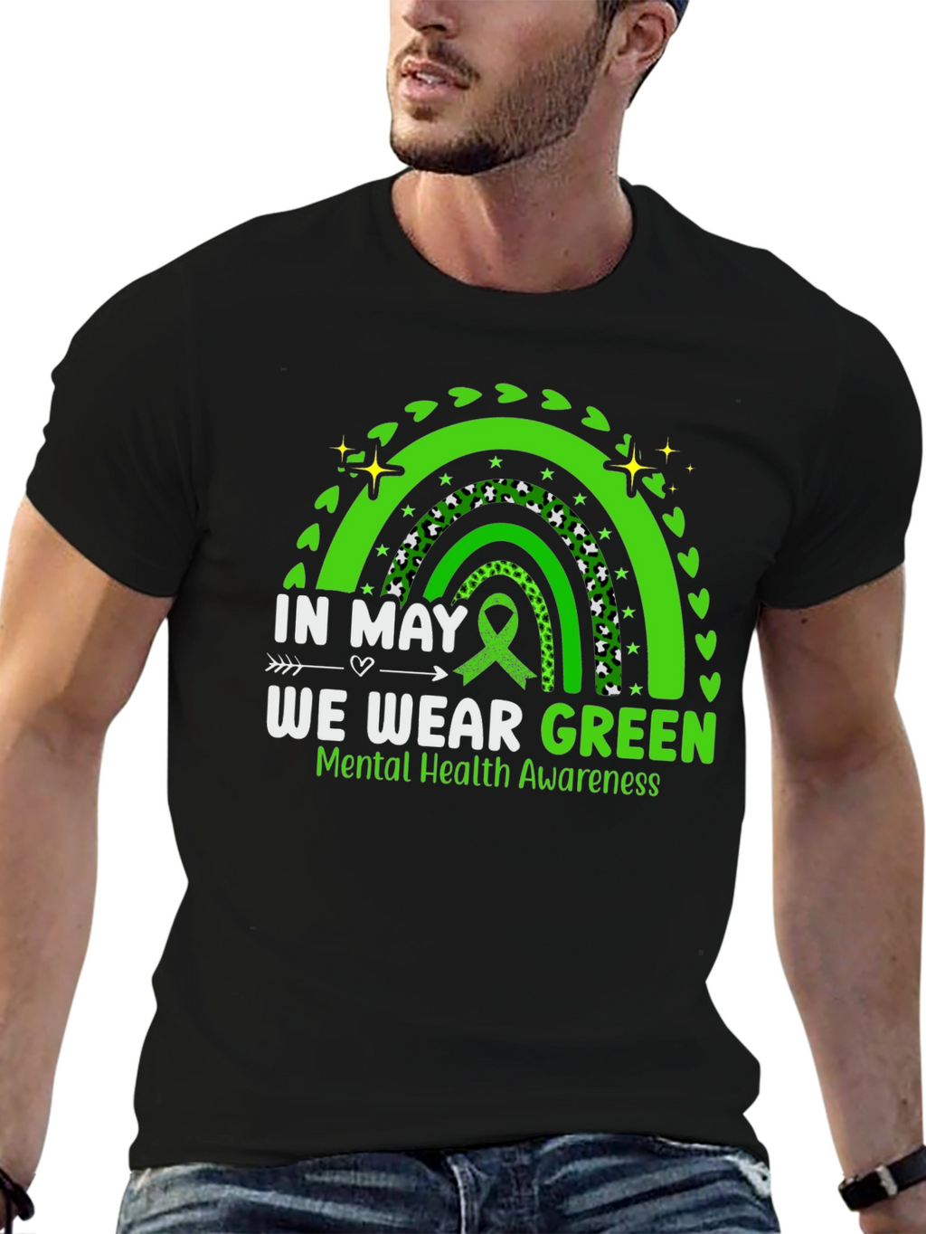 In May We Wear Green Mental Health Awareness T-Shirt