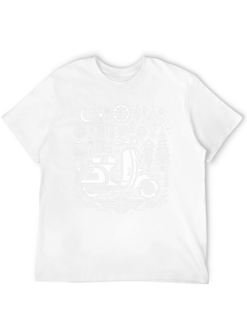 Retro Scooter Graphic Tee - Black