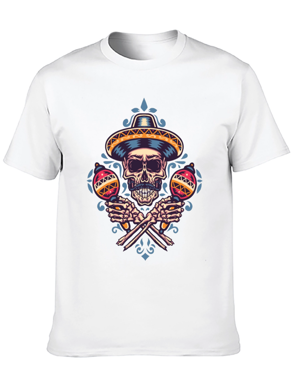 Dia de los Muertos Skull Maracas T-Shirt