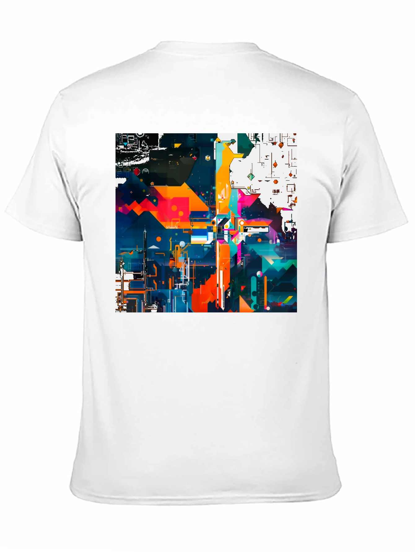 Abstract Geometric Art Print Black Tee