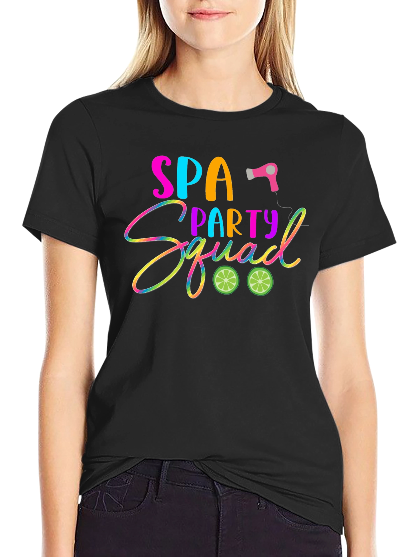 Spa Party Squad T-Shirt: Fun & Vibrant Design