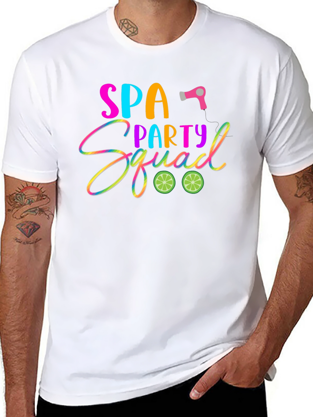 Spa Party Squad T-Shirt: Fun & Vibrant Design
