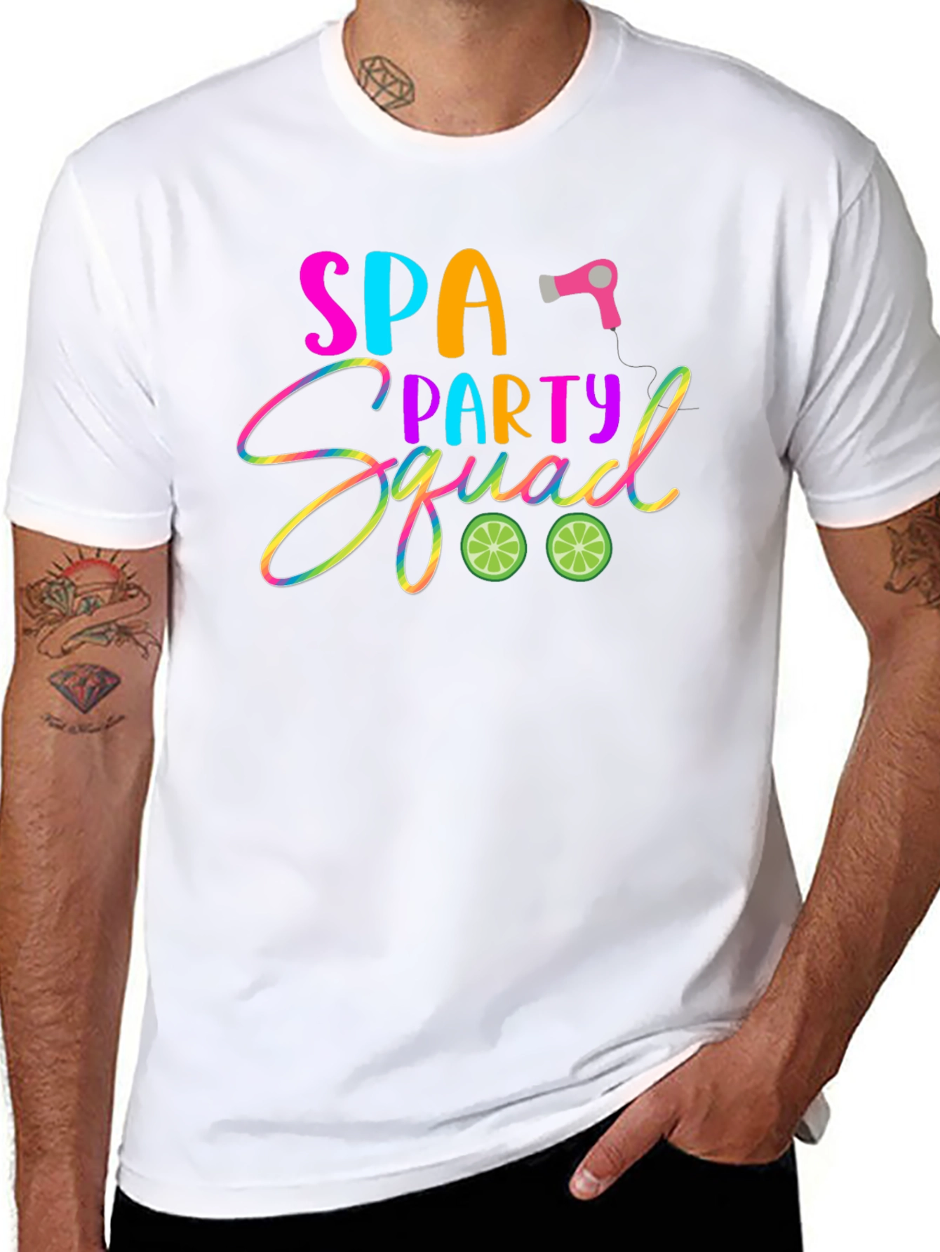 Spa Party Squad T-Shirt: Fun & Vibrant Design
