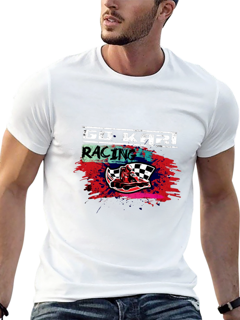 Go Kart Racing Graphic Tee - Black