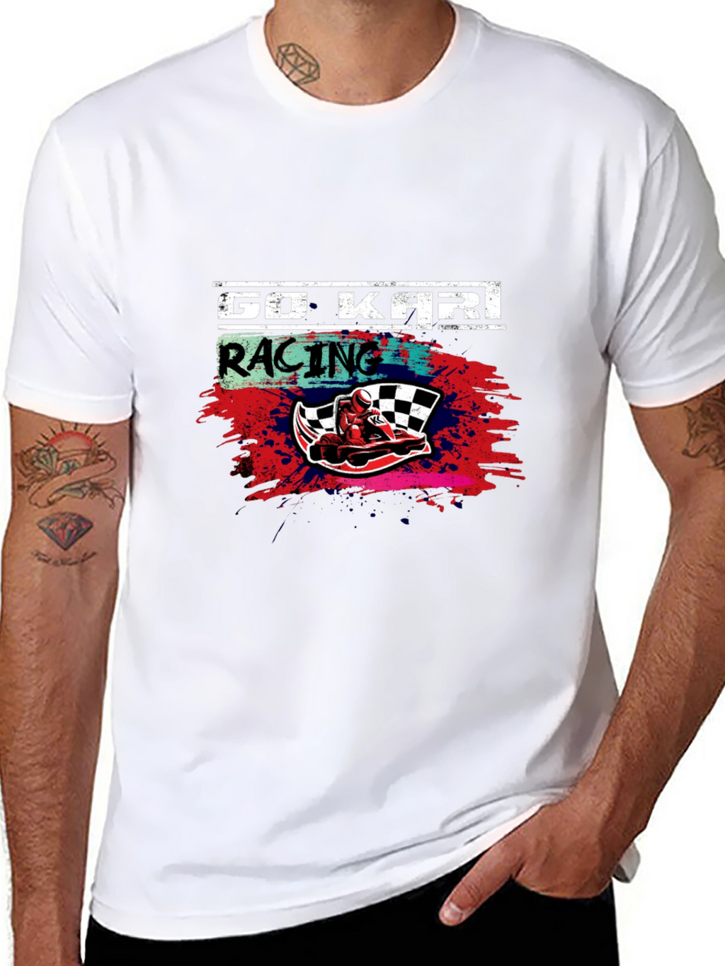 Go Kart Racing Graphic Tee - Black