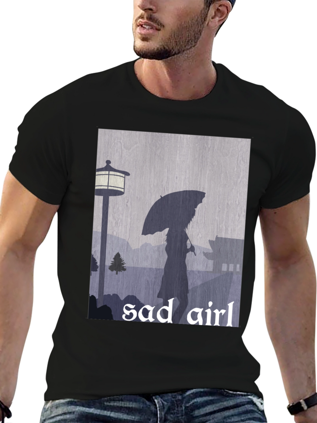 Sad Girl Graphic Tee - Moody Aesthetic T-Shirt