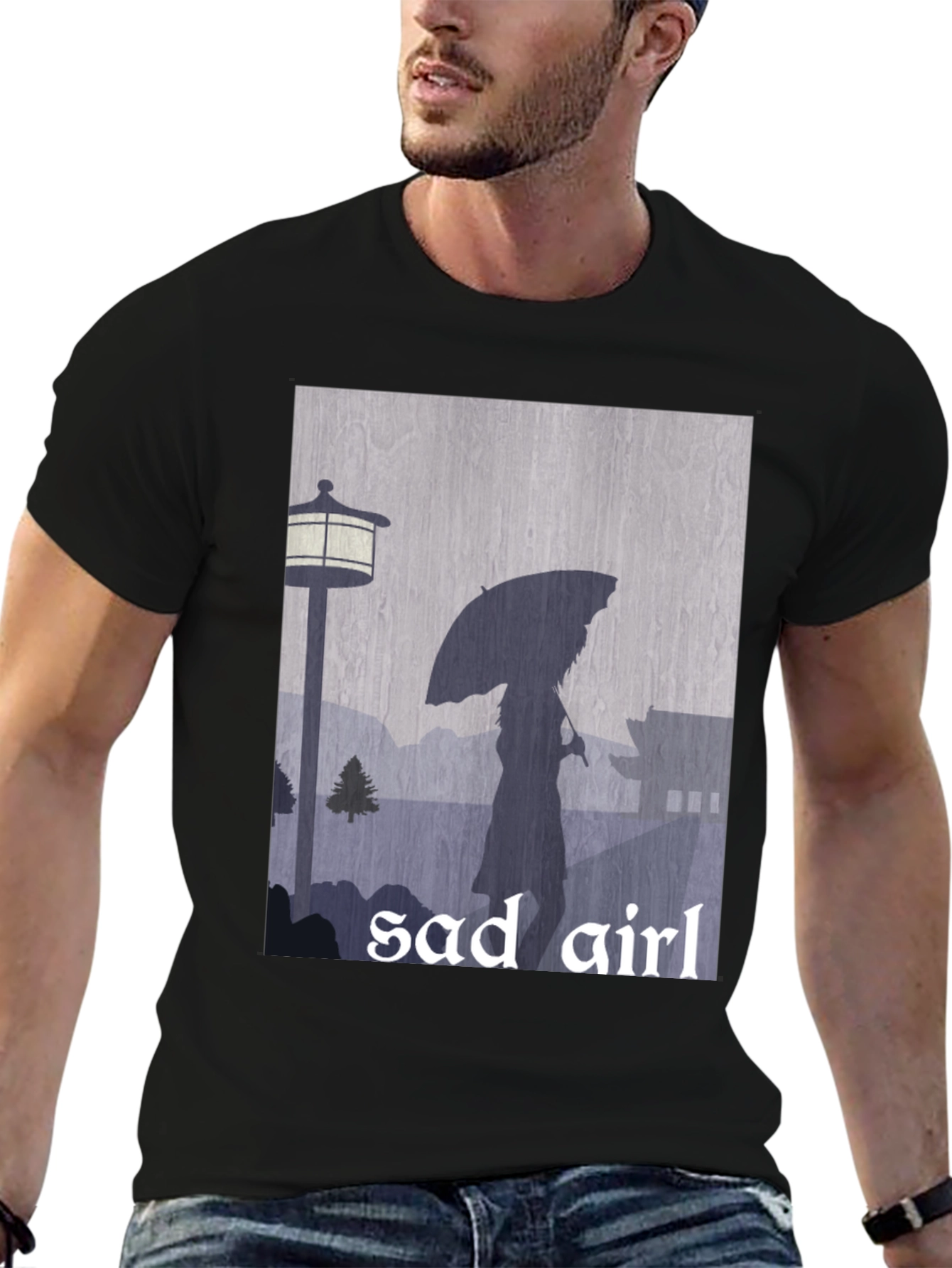 Sad Girl Graphic Tee - Moody Aesthetic T-Shirt