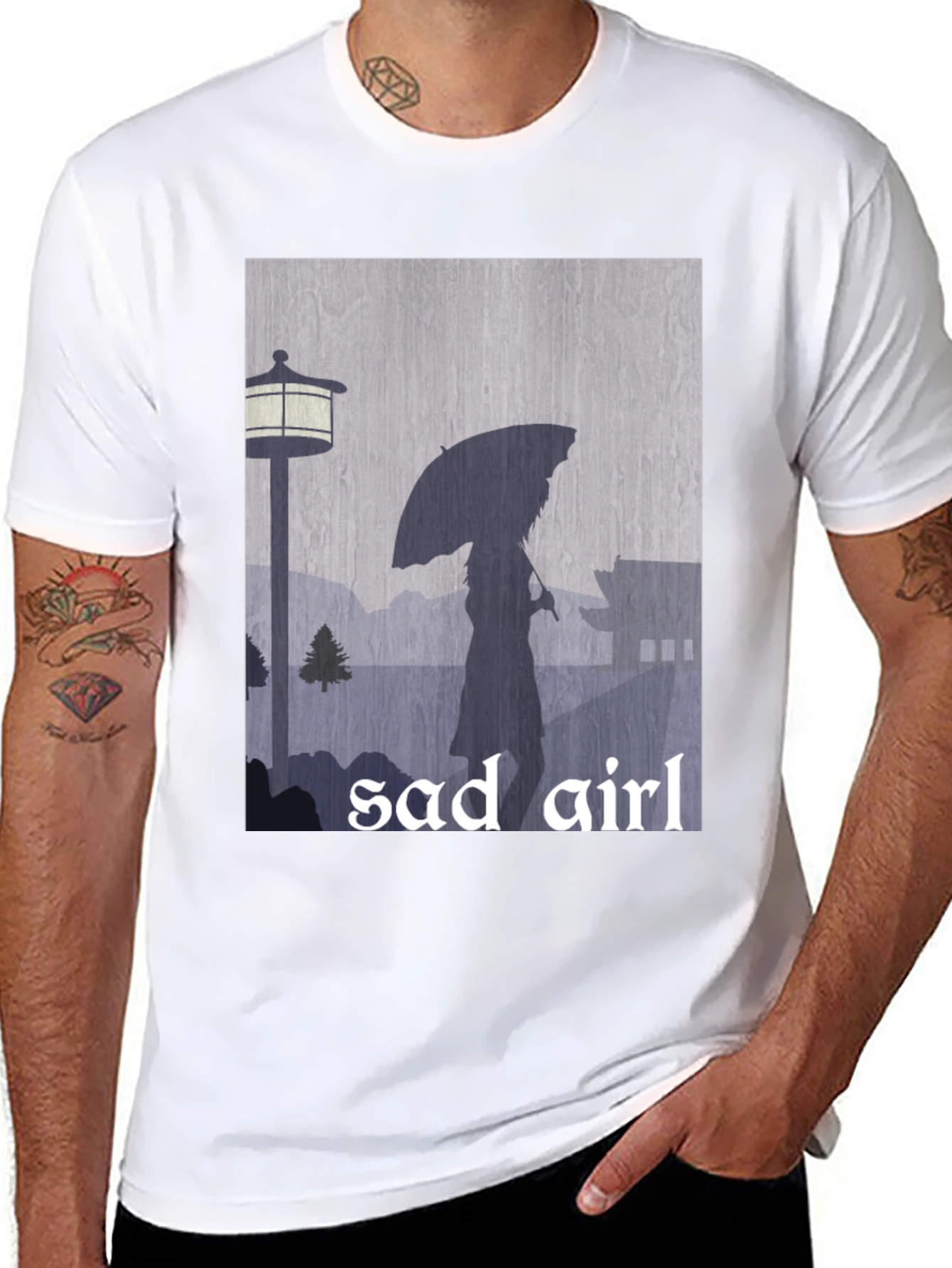 Sad Girl Graphic Tee - Moody Aesthetic T-Shirt