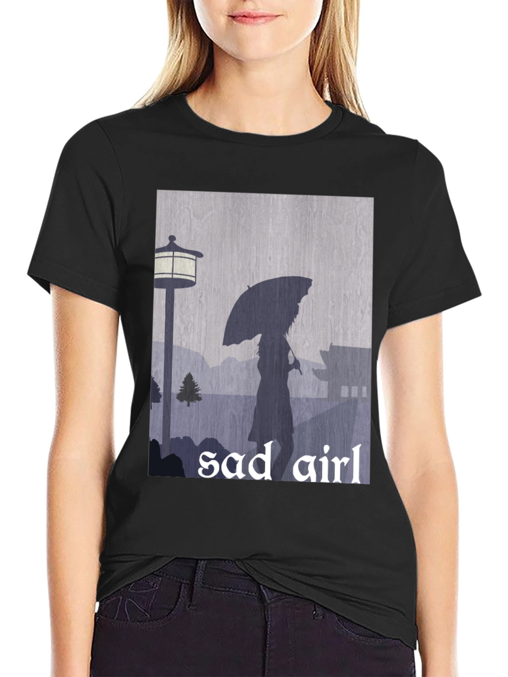 Sad Girl Graphic Tee - Moody Aesthetic T-Shirt