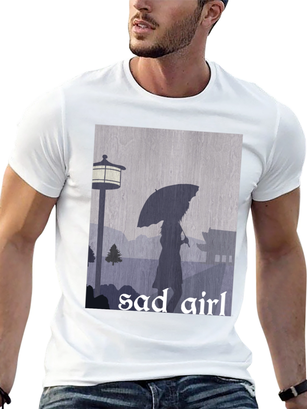 Sad Girl Graphic Tee - Moody Aesthetic T-Shirt