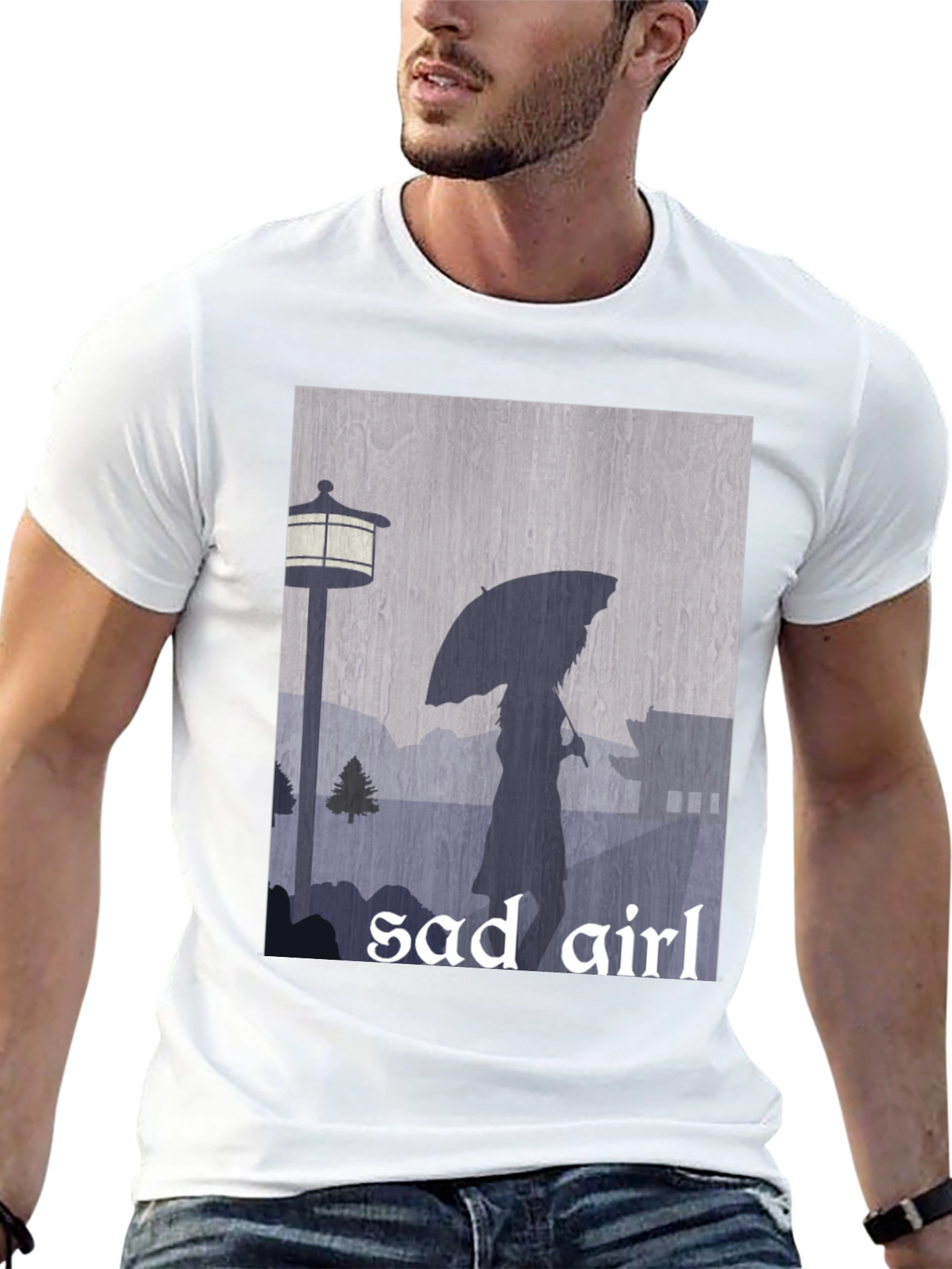 Sad Girl Graphic Tee - Moody Aesthetic T-Shirt