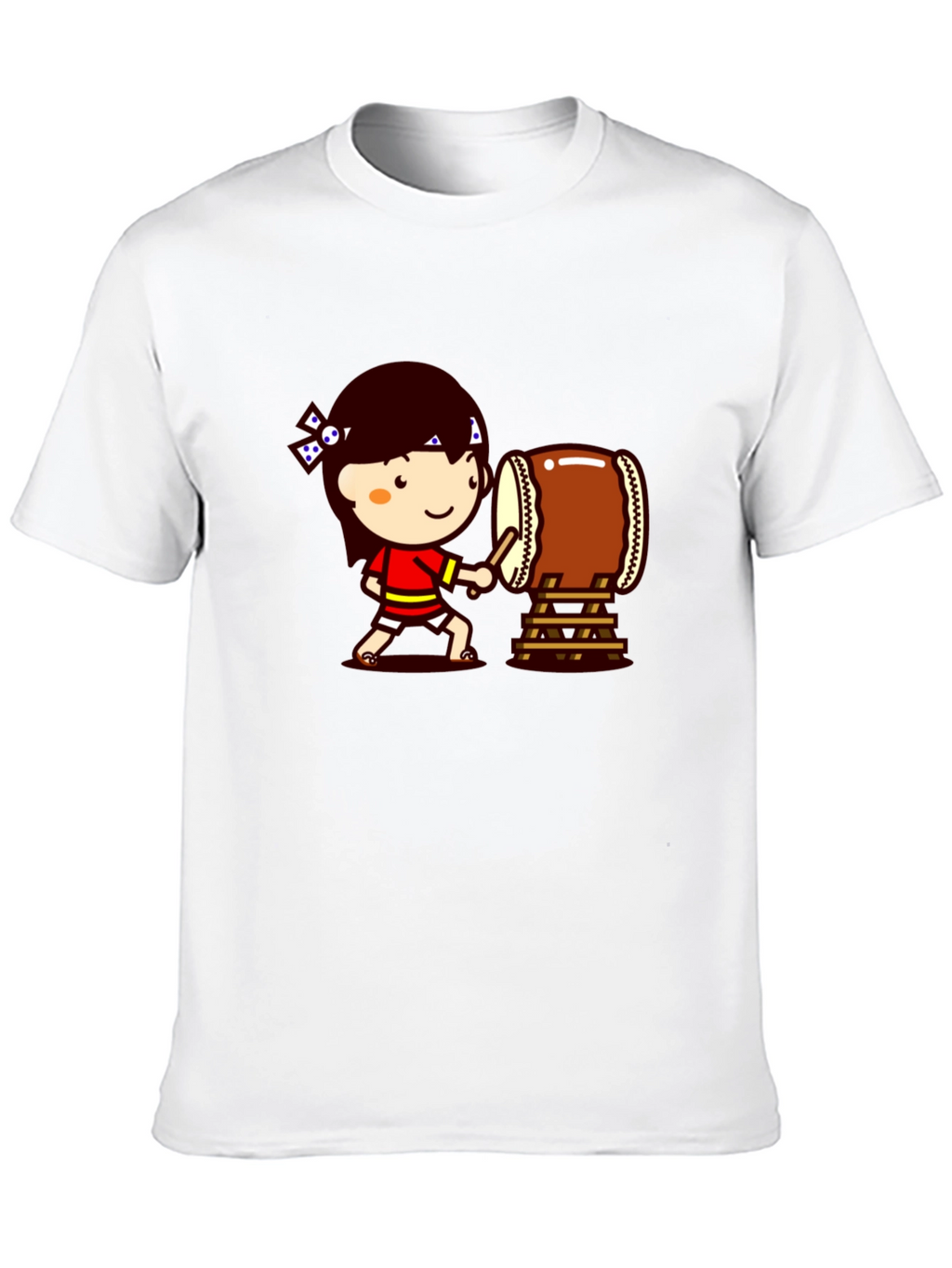Cartoon Drummer Black T-Shirt