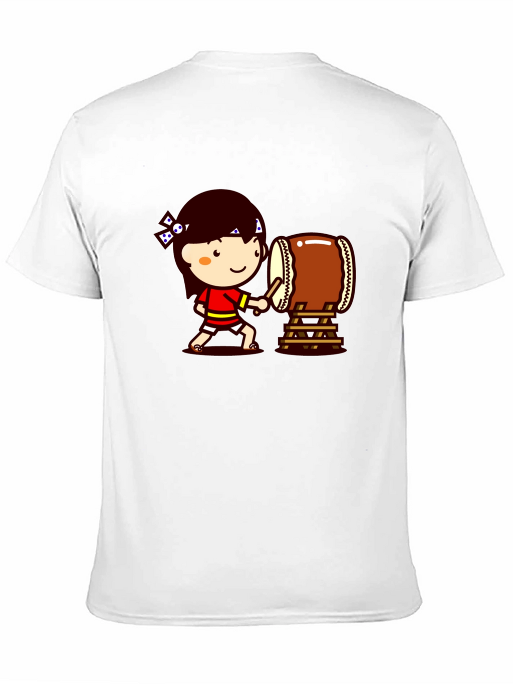 Cartoon Drummer Black T-Shirt