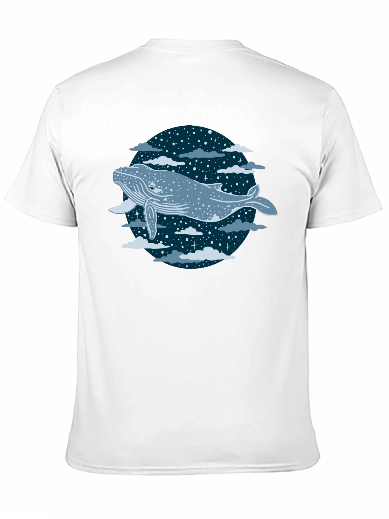 Whale in the Night Sky Graphic Tee - Black