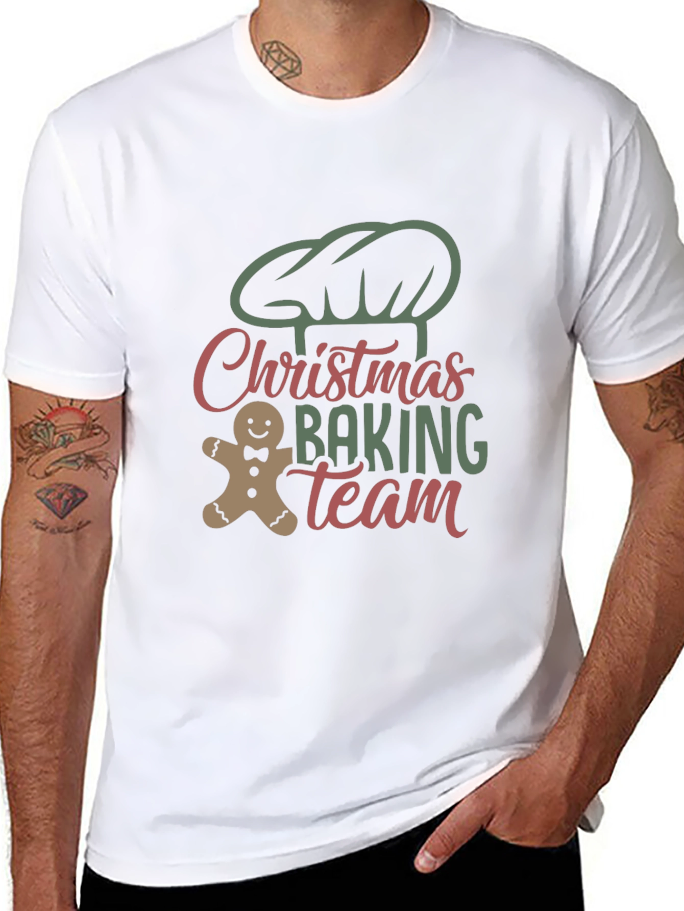 Christmas Baking Team Black T-Shirt