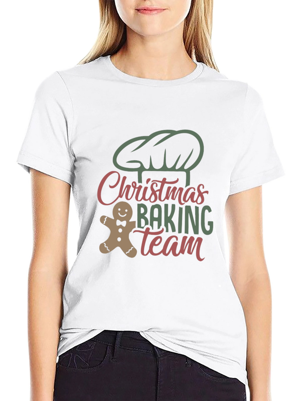 Christmas Baking Team Black T-Shirt