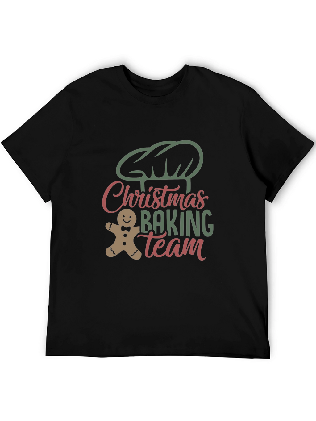 Christmas Baking Team Black T-Shirt