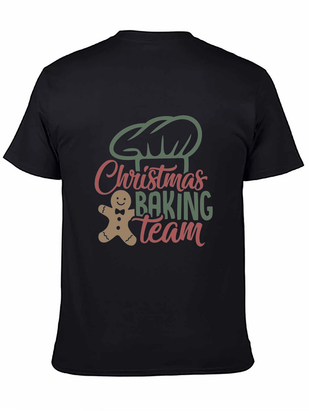 Christmas Baking Team Black T-Shirt