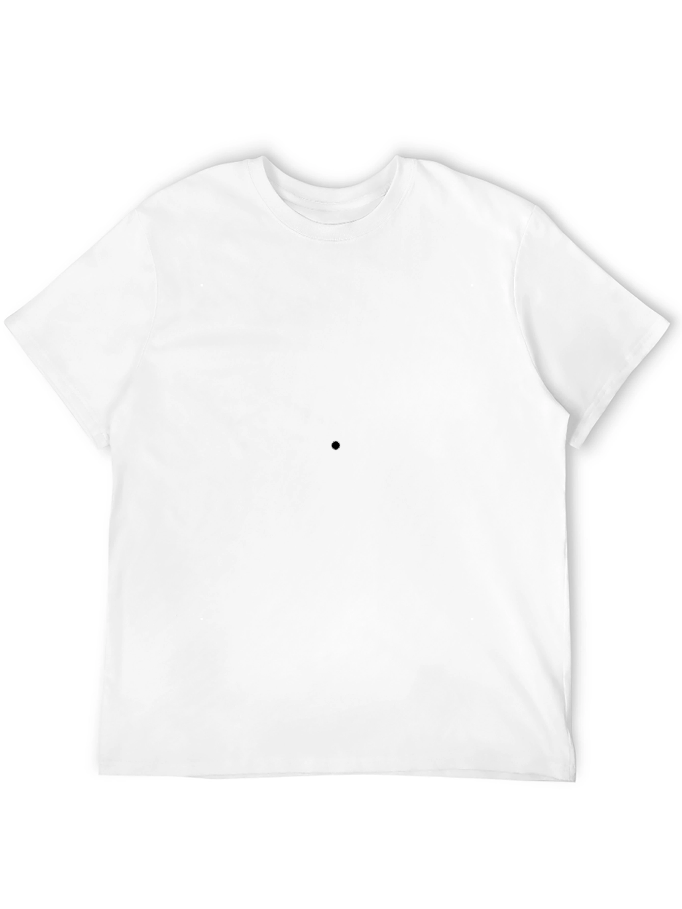 Mens Solid Black Crew Neck T-Shirt