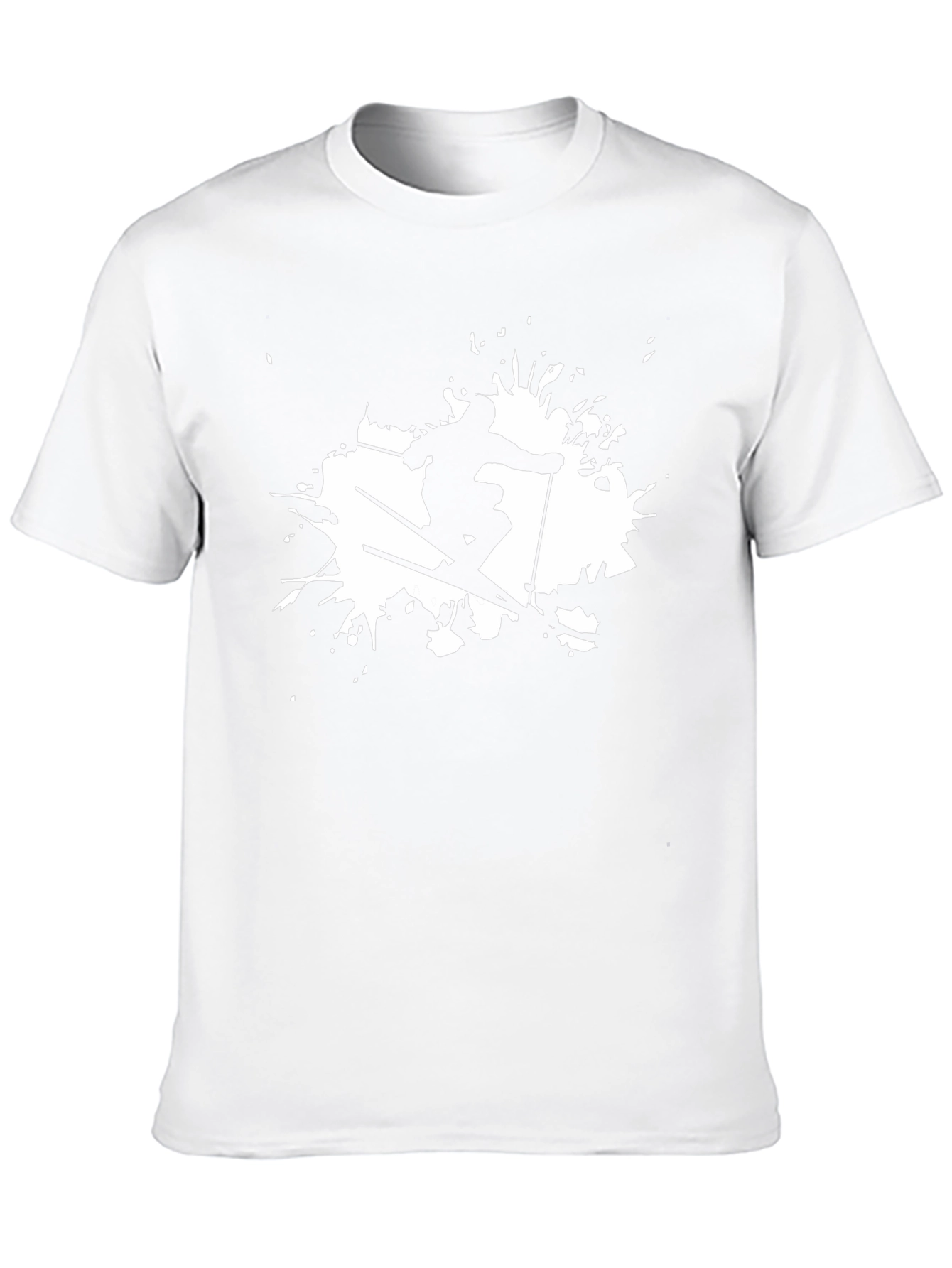 Skiing Graphic Black T-Shirt