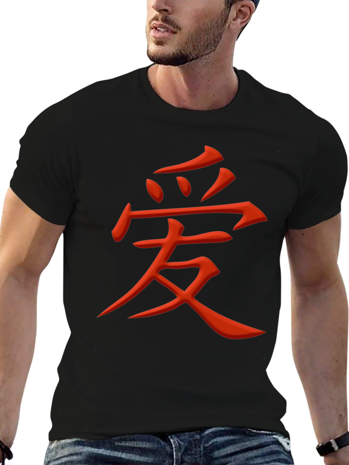 Love Kanji Graphic Tee - Black