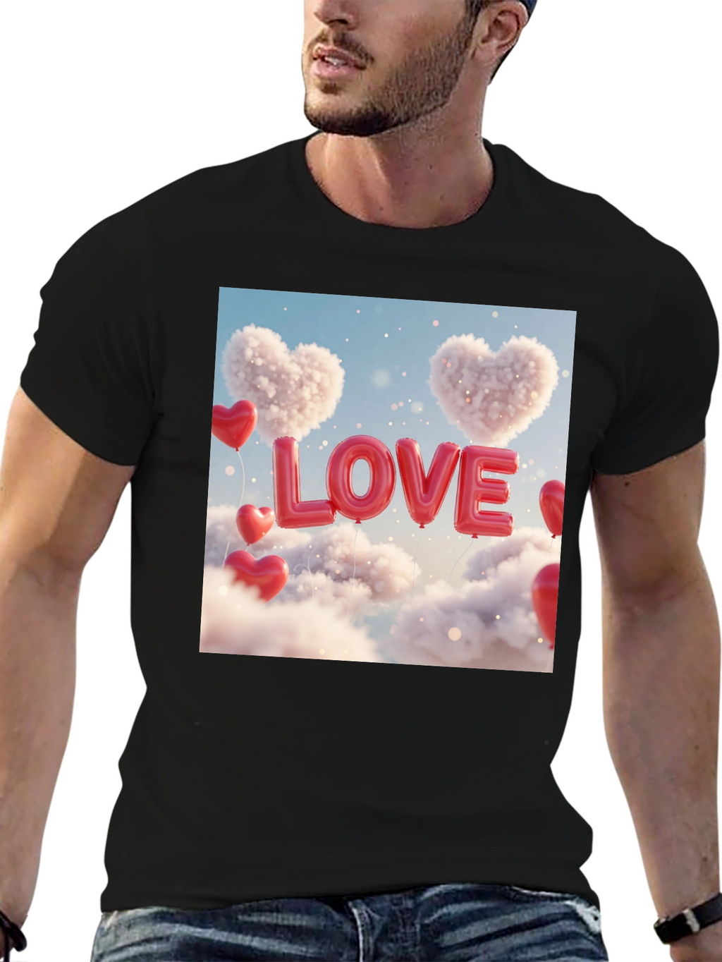 Love Balloons Graphic Tee - Valentines Day