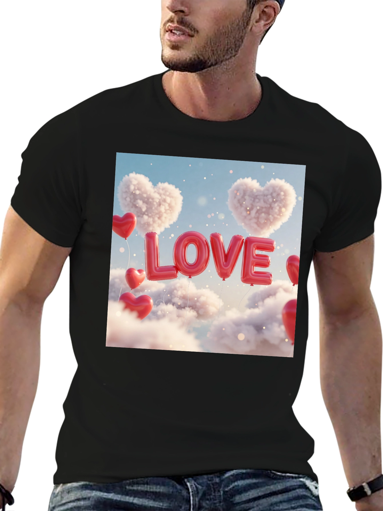 Love Balloons Graphic Tee - Valentines Day