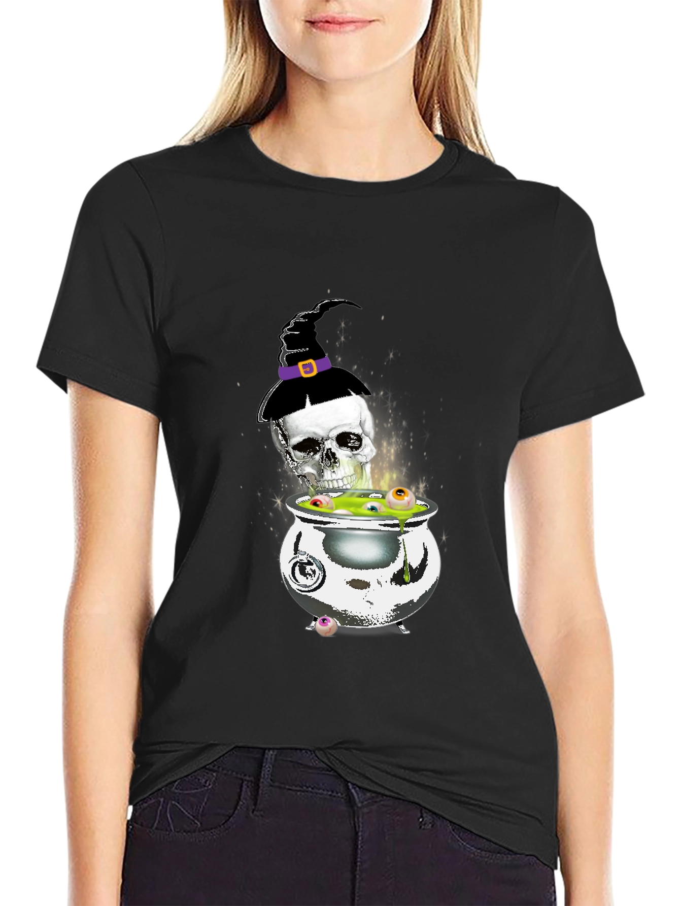 Halloween Skull Cauldron T-Shirt