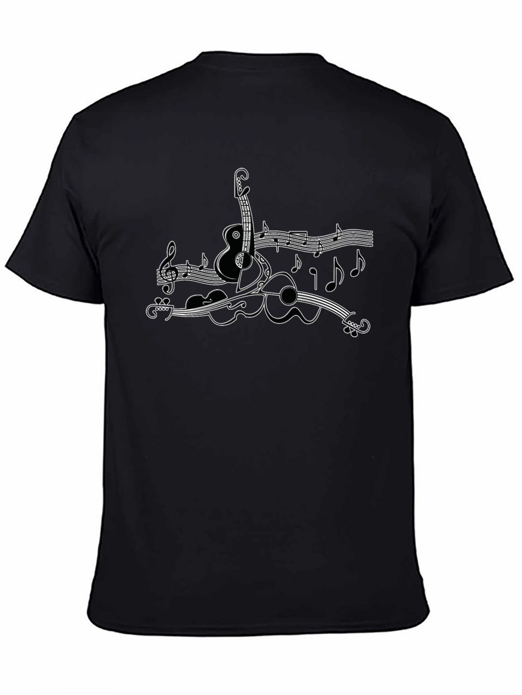 Musical Instruments Graphic T-Shirt - Black