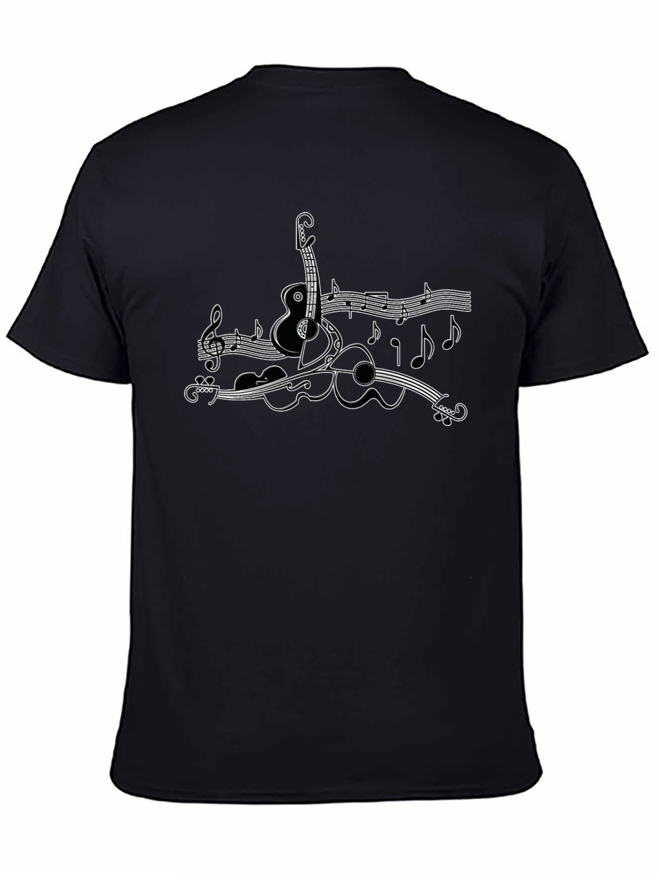Musical Instruments Graphic T-Shirt - Black