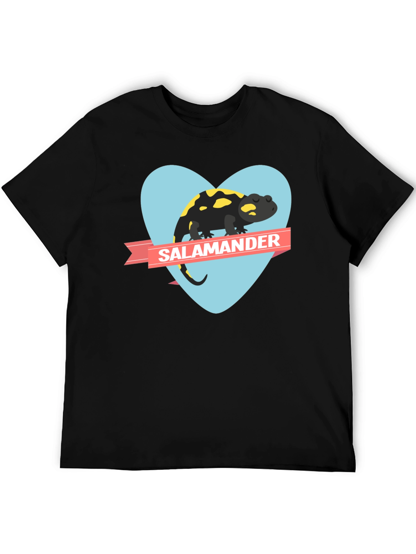 Salamander Heart Graphic Black T-Shirt