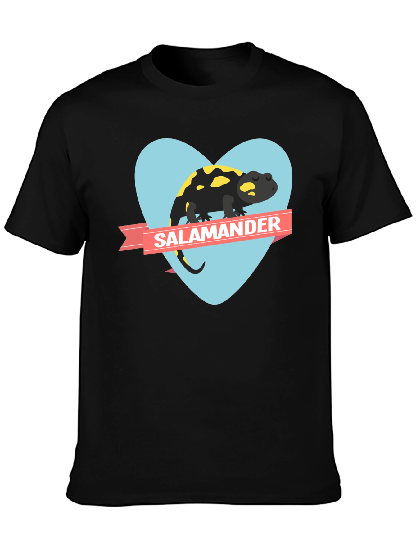 Salamander Heart Graphic Black T-Shirt
