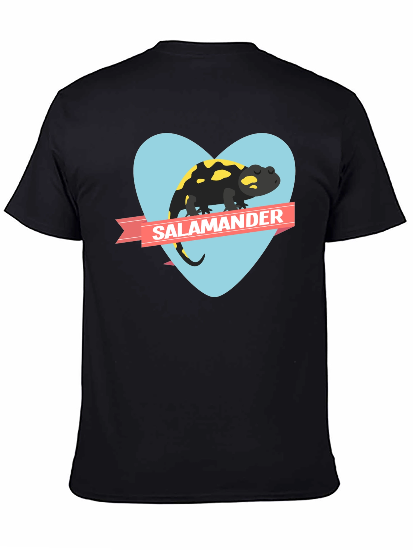 Salamander Heart Graphic Black T-Shirt