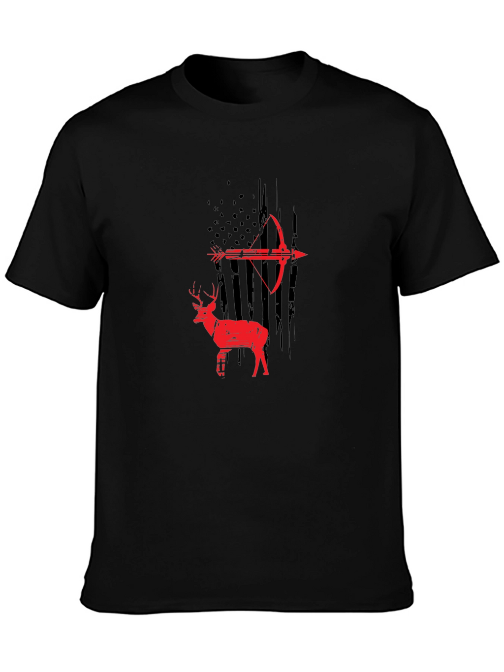 Archery Deer Graphic Tee - Black