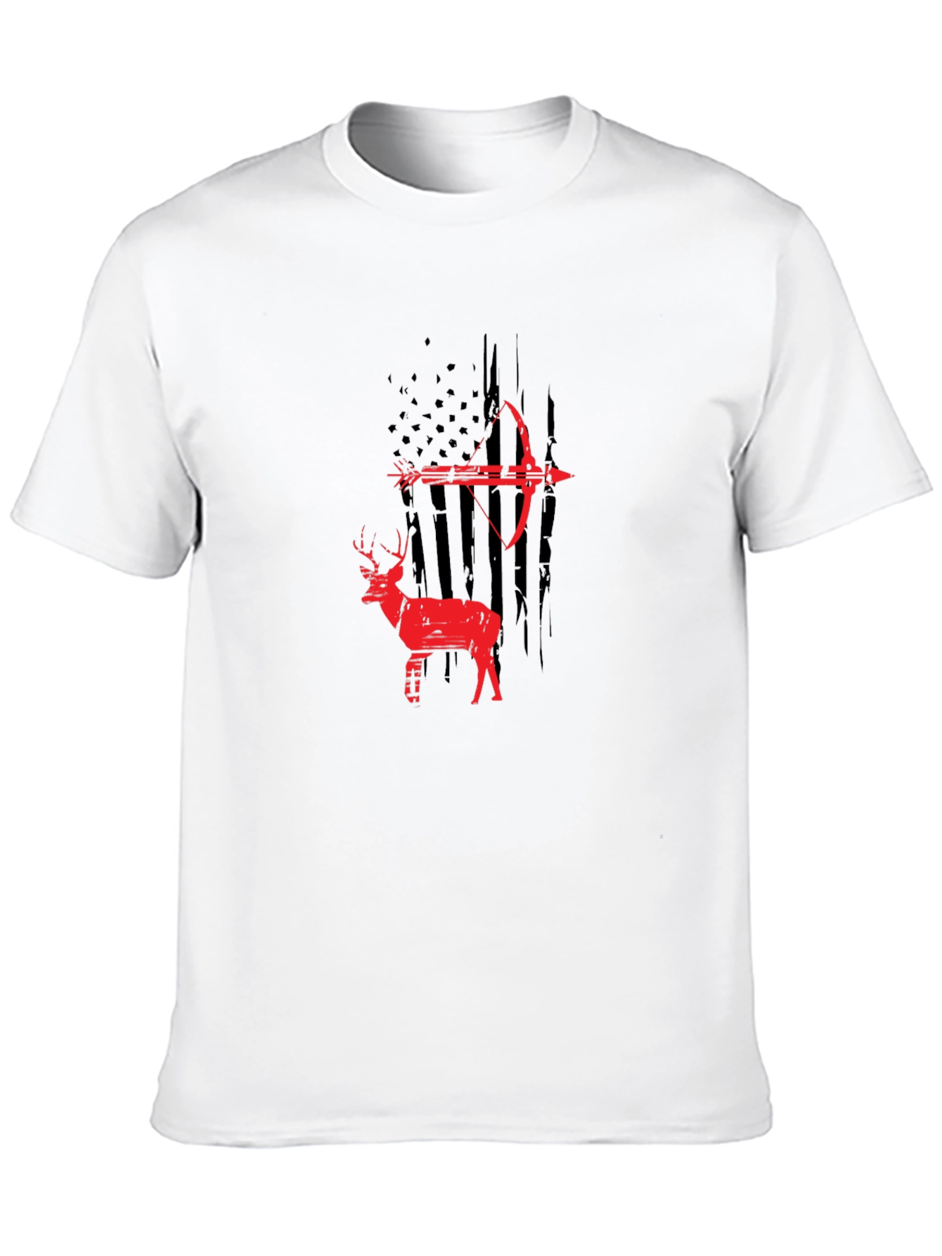 Archery Deer Graphic Tee - Black