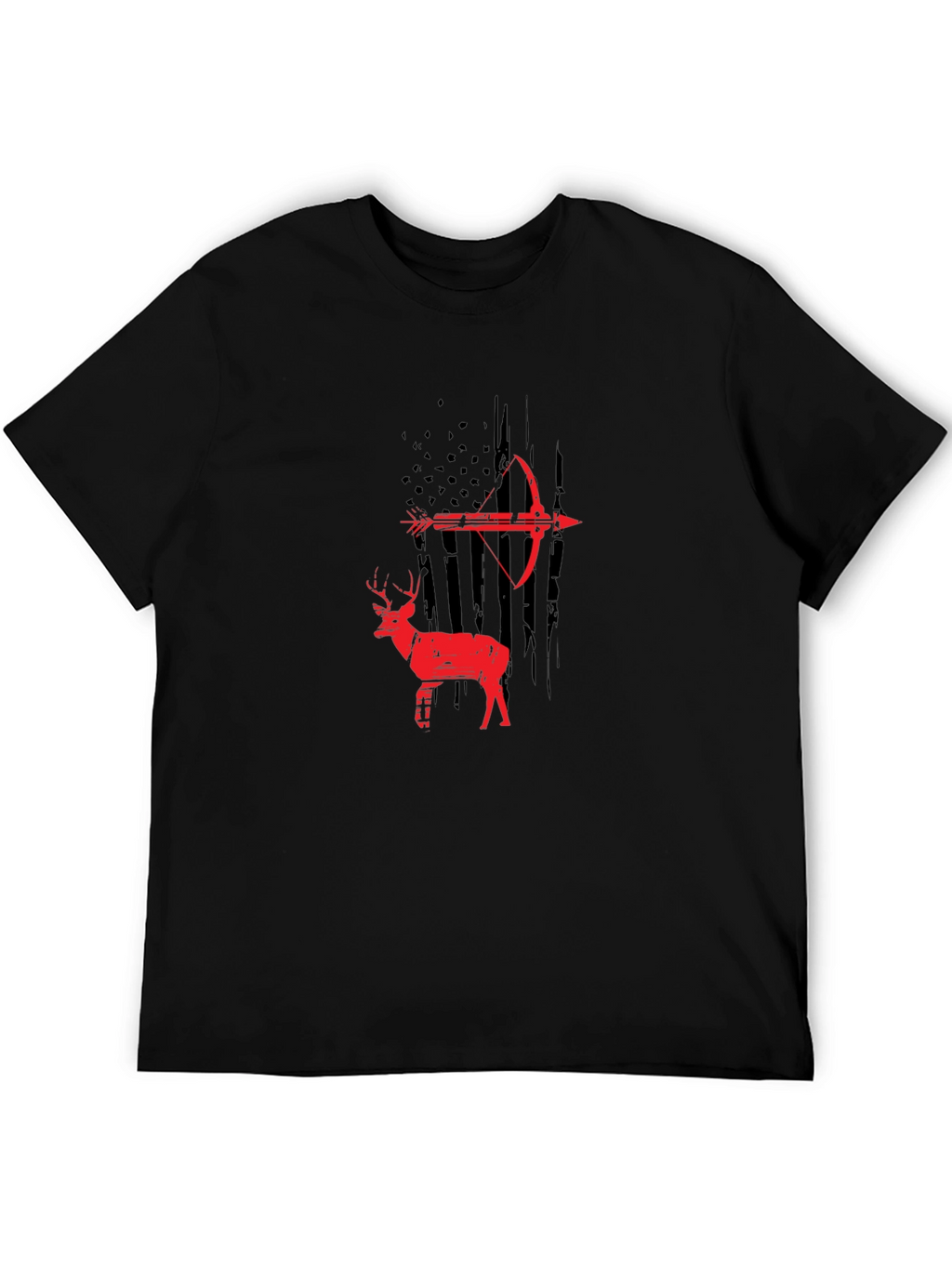 Archery Deer Graphic Tee - Black