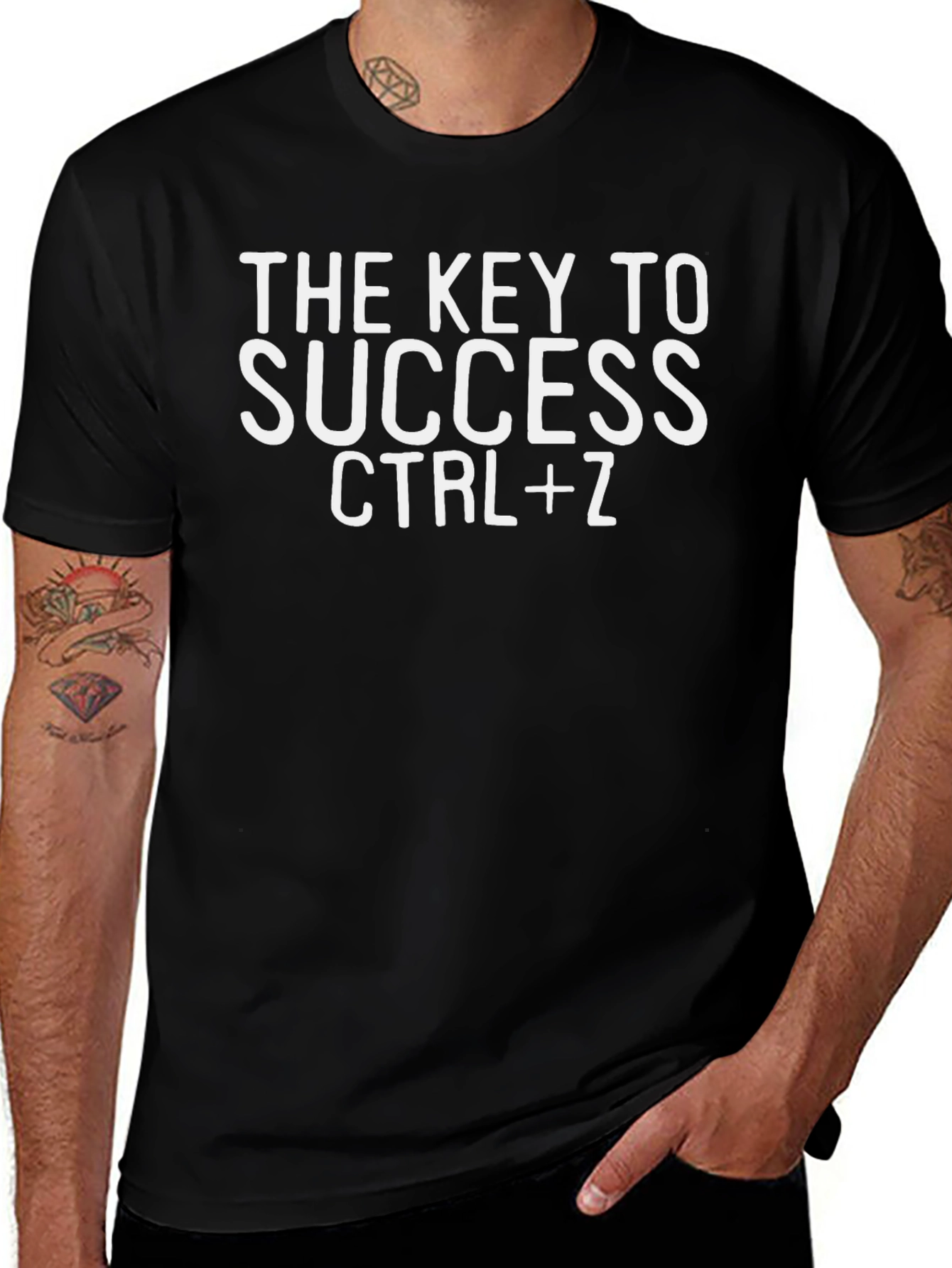 Key to Success CTRL+Z Black T-Shirt