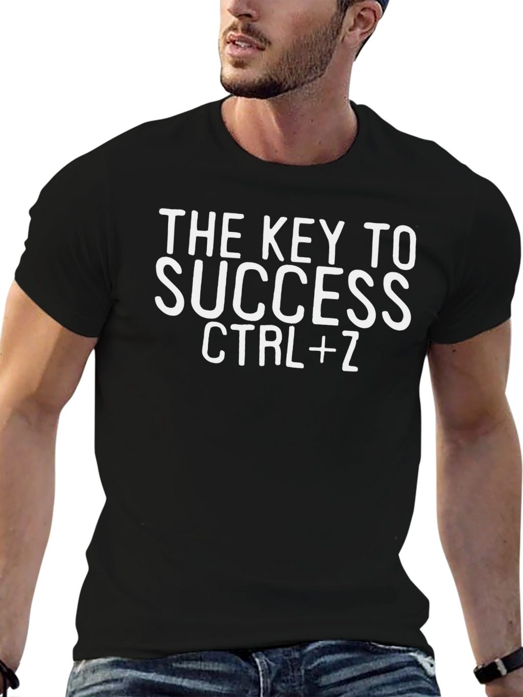 Key to Success CTRL+Z Black T-Shirt