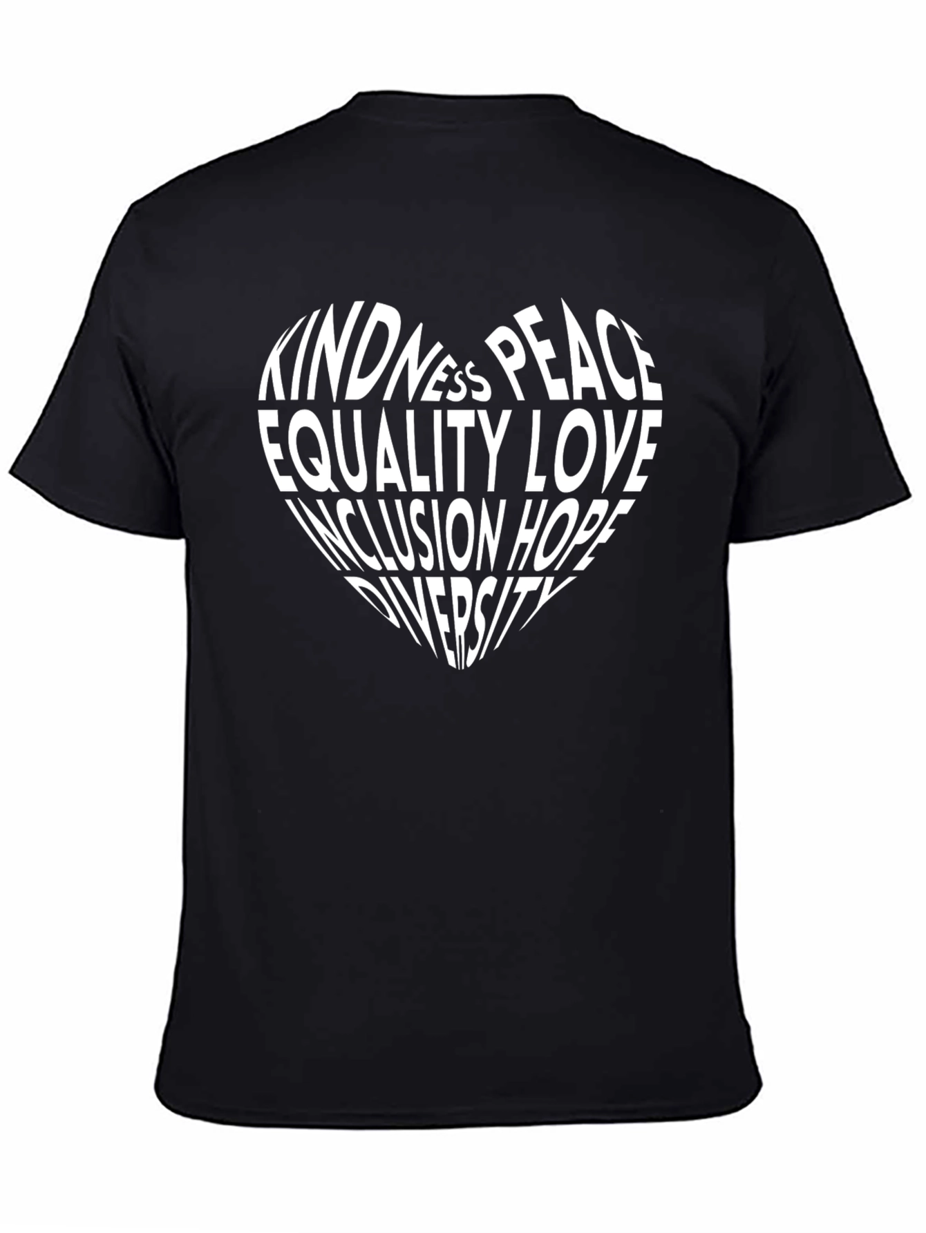 Kindness Peace Equality Heart Graphic Tee