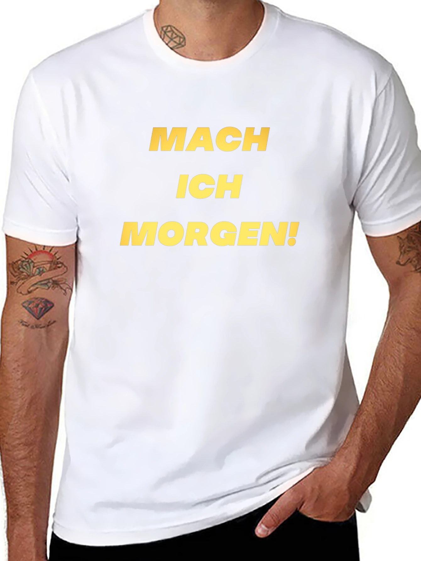 Mach Ich Morgen T-Shirt - Black Casual Tee
