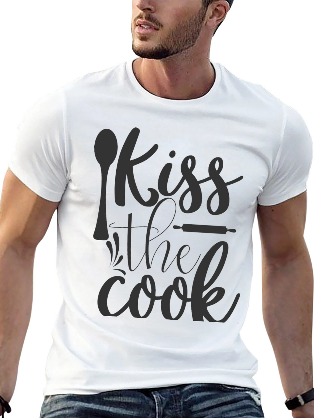 Kiss the Cook Graphic Tee - Food Lovers Shirt