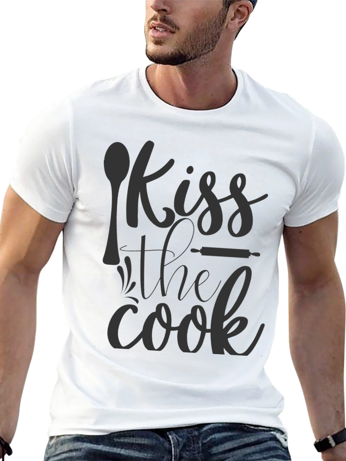 Kiss the Cook Graphic Tee - Food Lovers Shirt