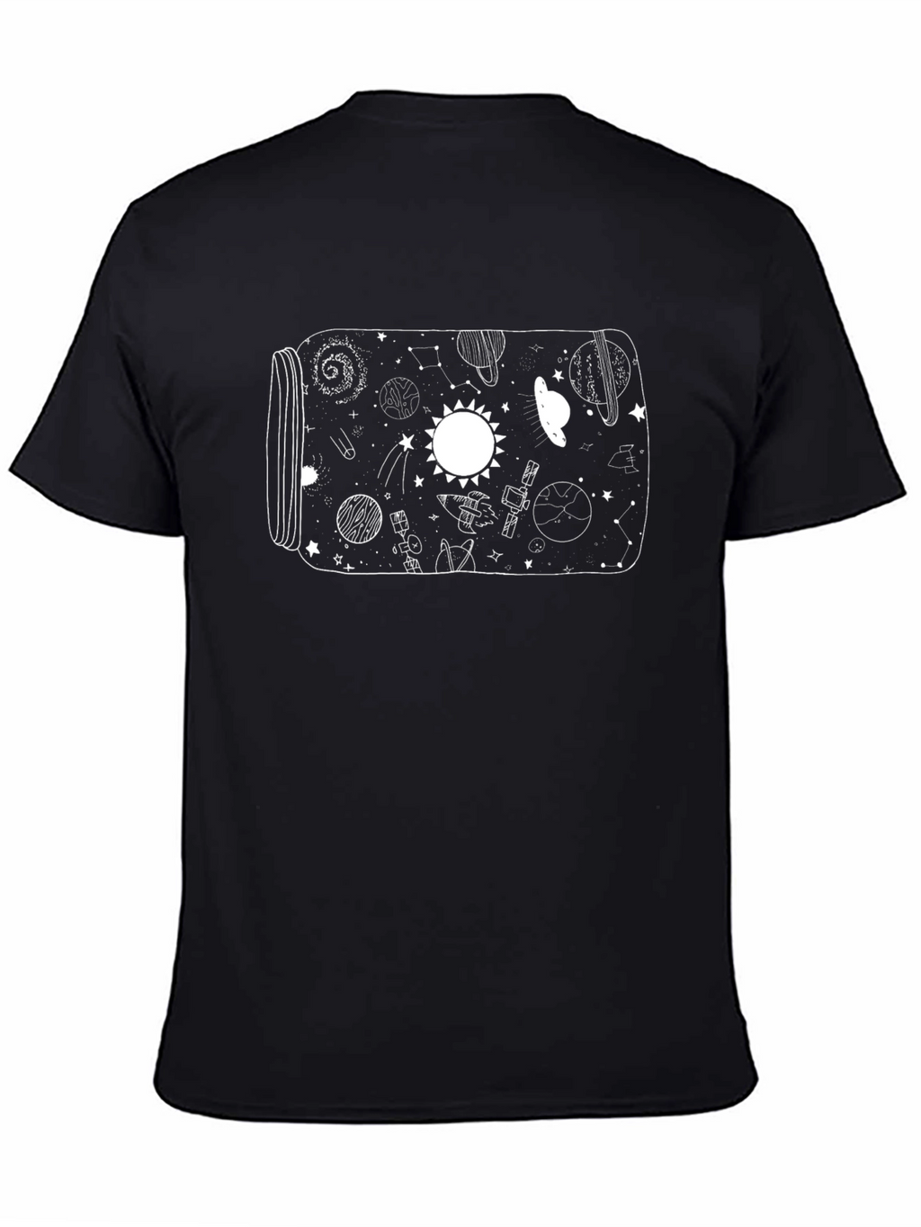Space Jar Black T-Shirt - Universe Graphic Tee