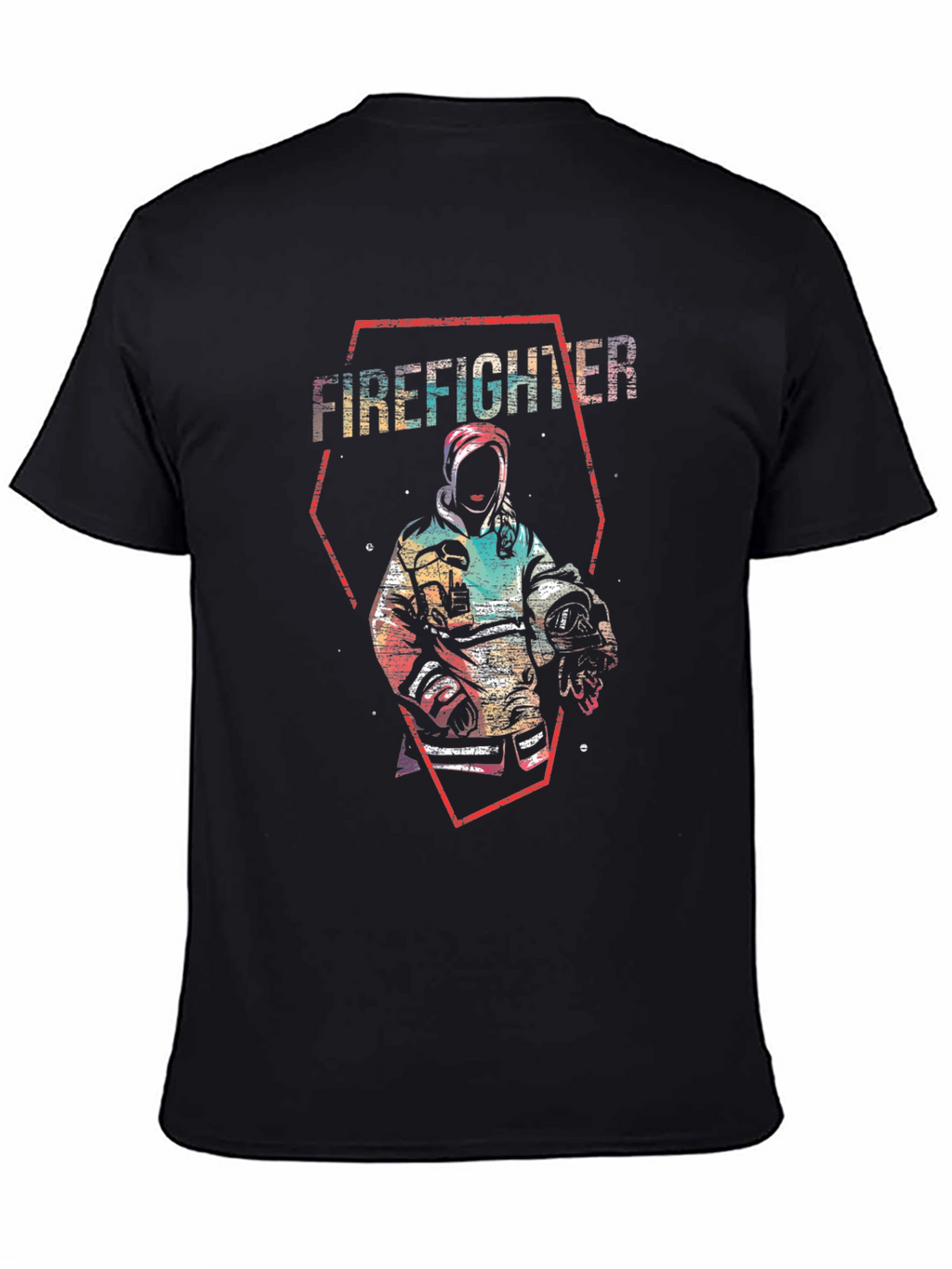 Firefighter Graphic T-Shirt - Black