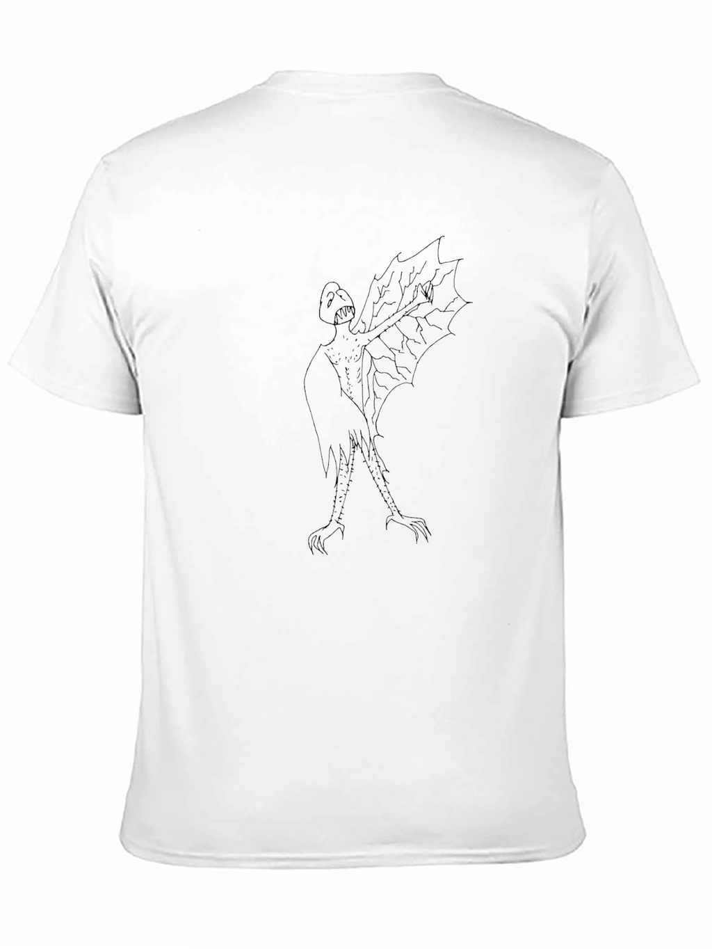 Mens Black Graphic Tee - Monster Print