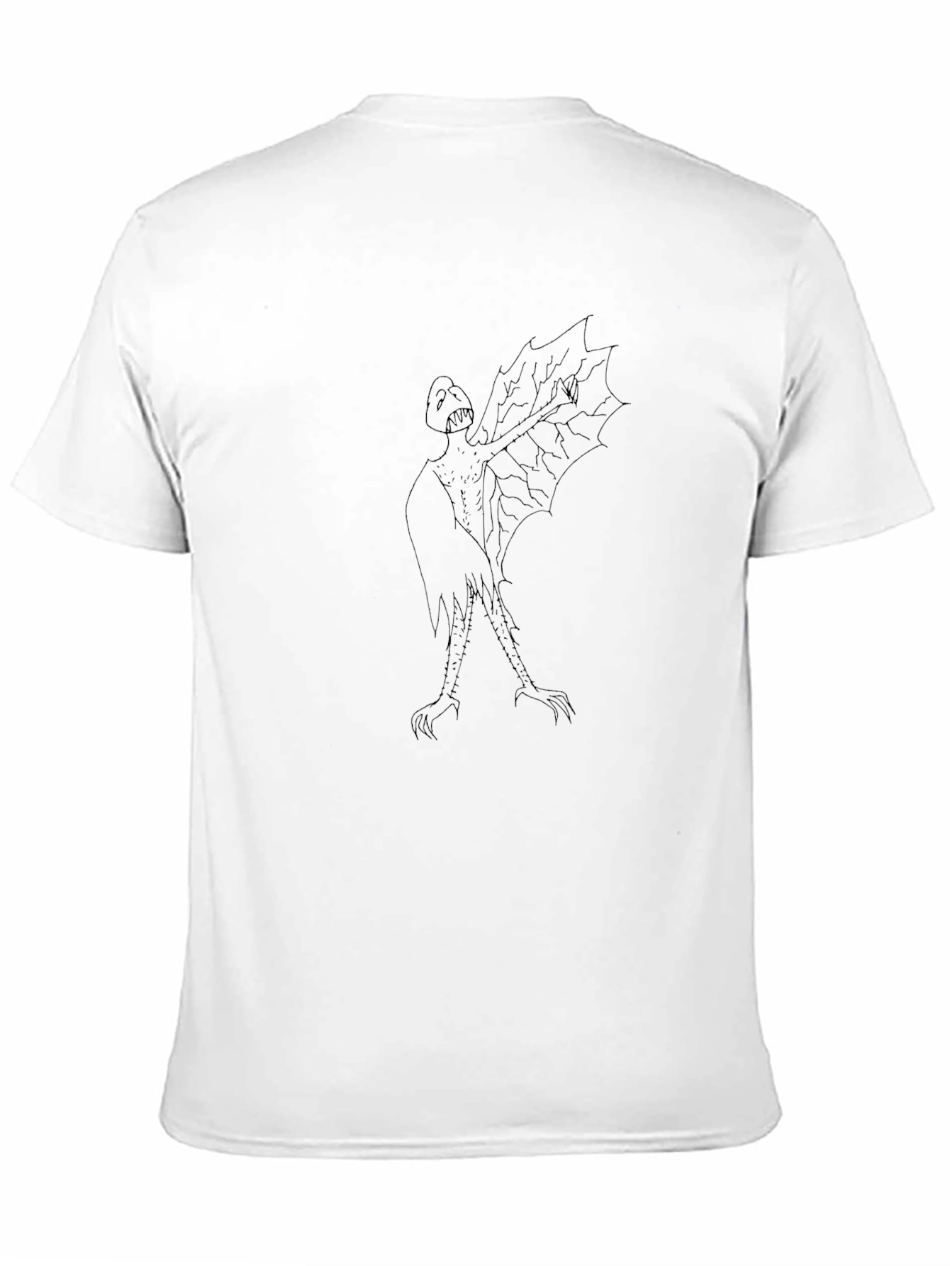 Mens Black Graphic Tee - Monster Print