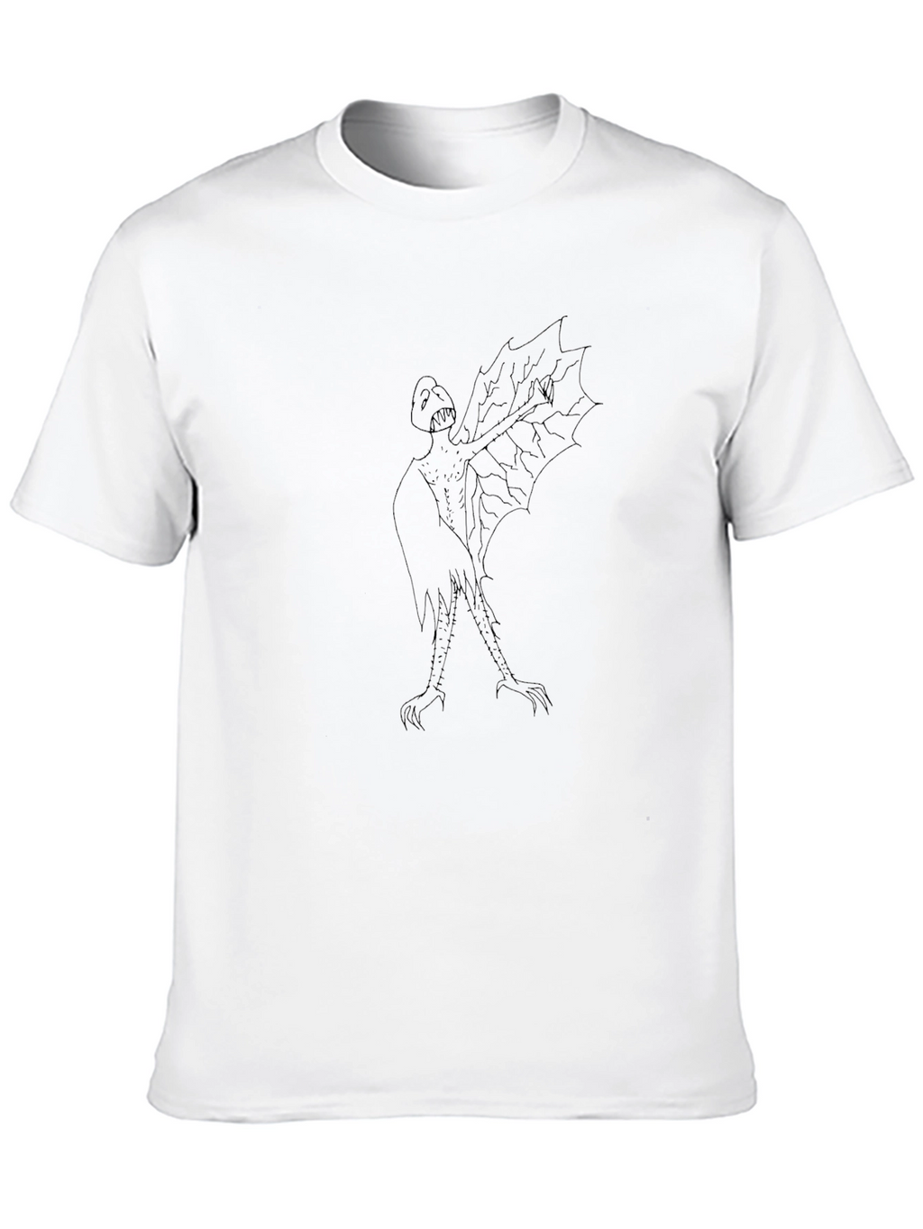 Mens Black Graphic Tee - Monster Print